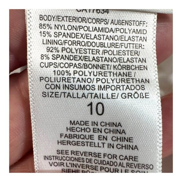 Michael Kors Swimsuit 1 one piece Sz 10 One Shoulder Maillot Summer Blue Suit - Picture 4 of 5